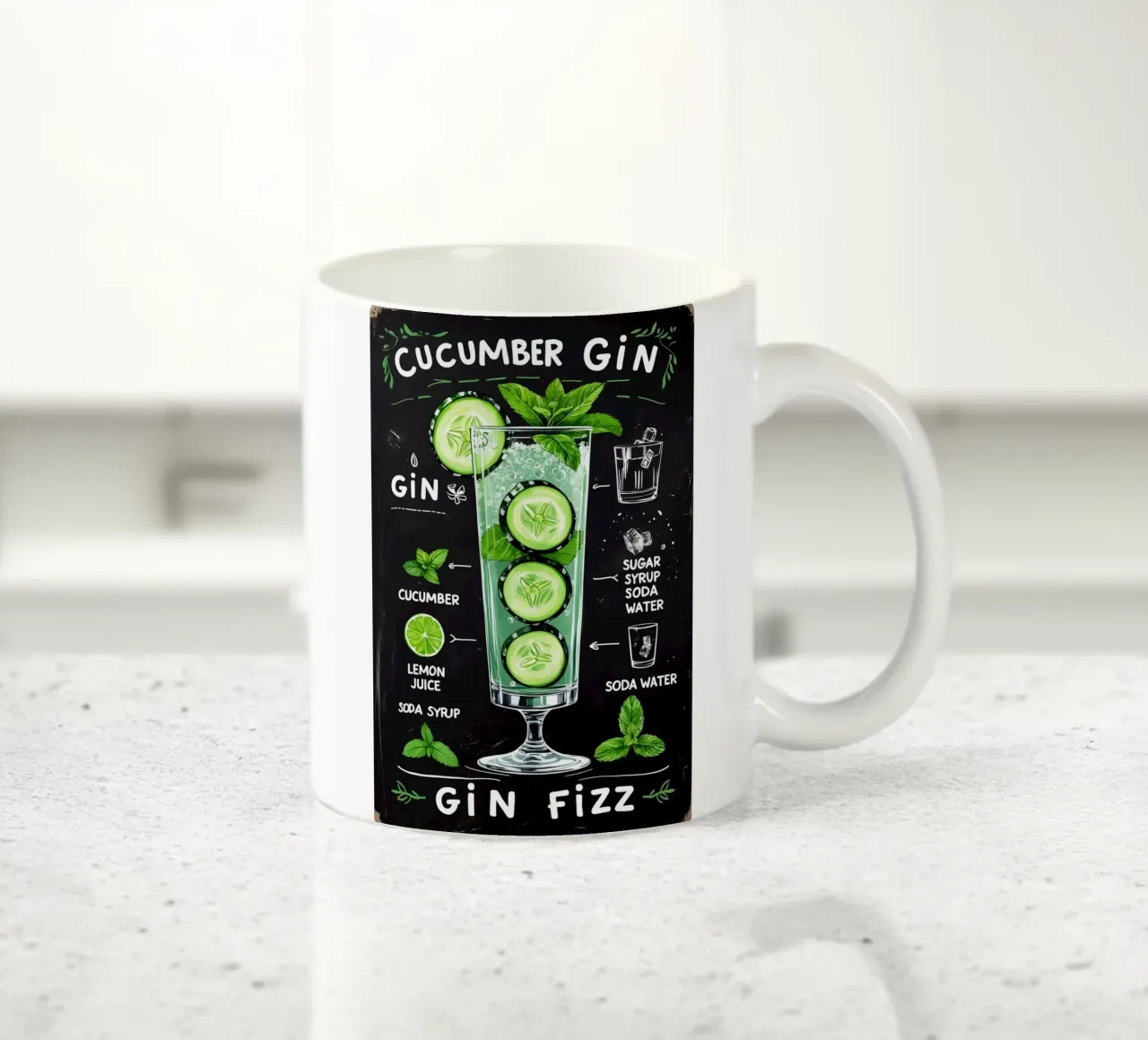 Cucumber Gin Cocktail tazza in ceramica da Jeff Studio