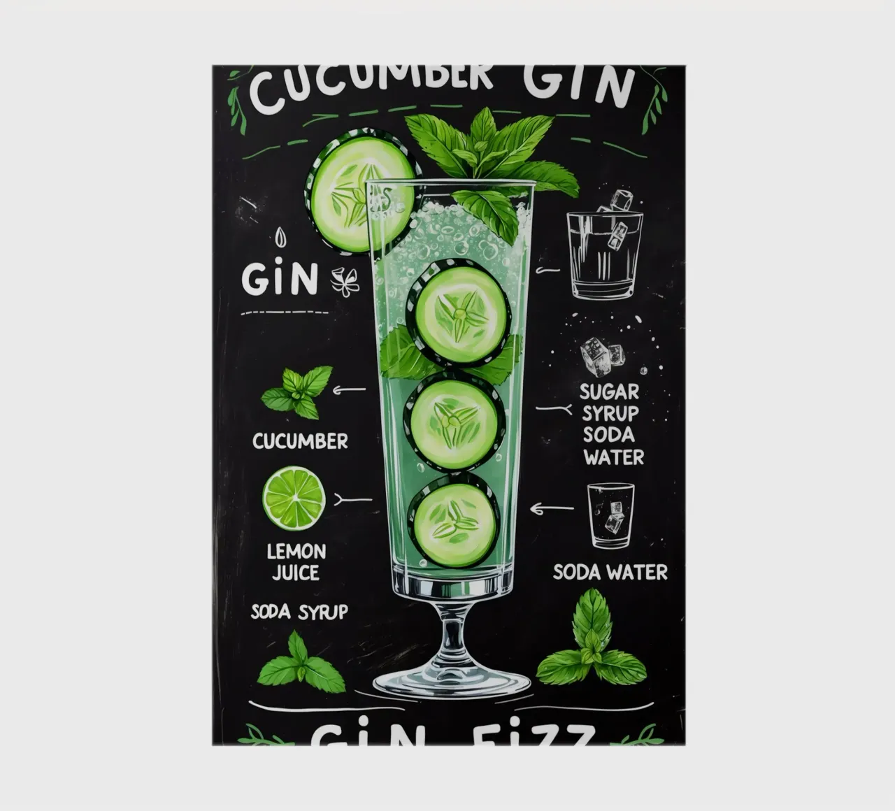 Cucumber Gin Cocktail notebook by Jeff Studio