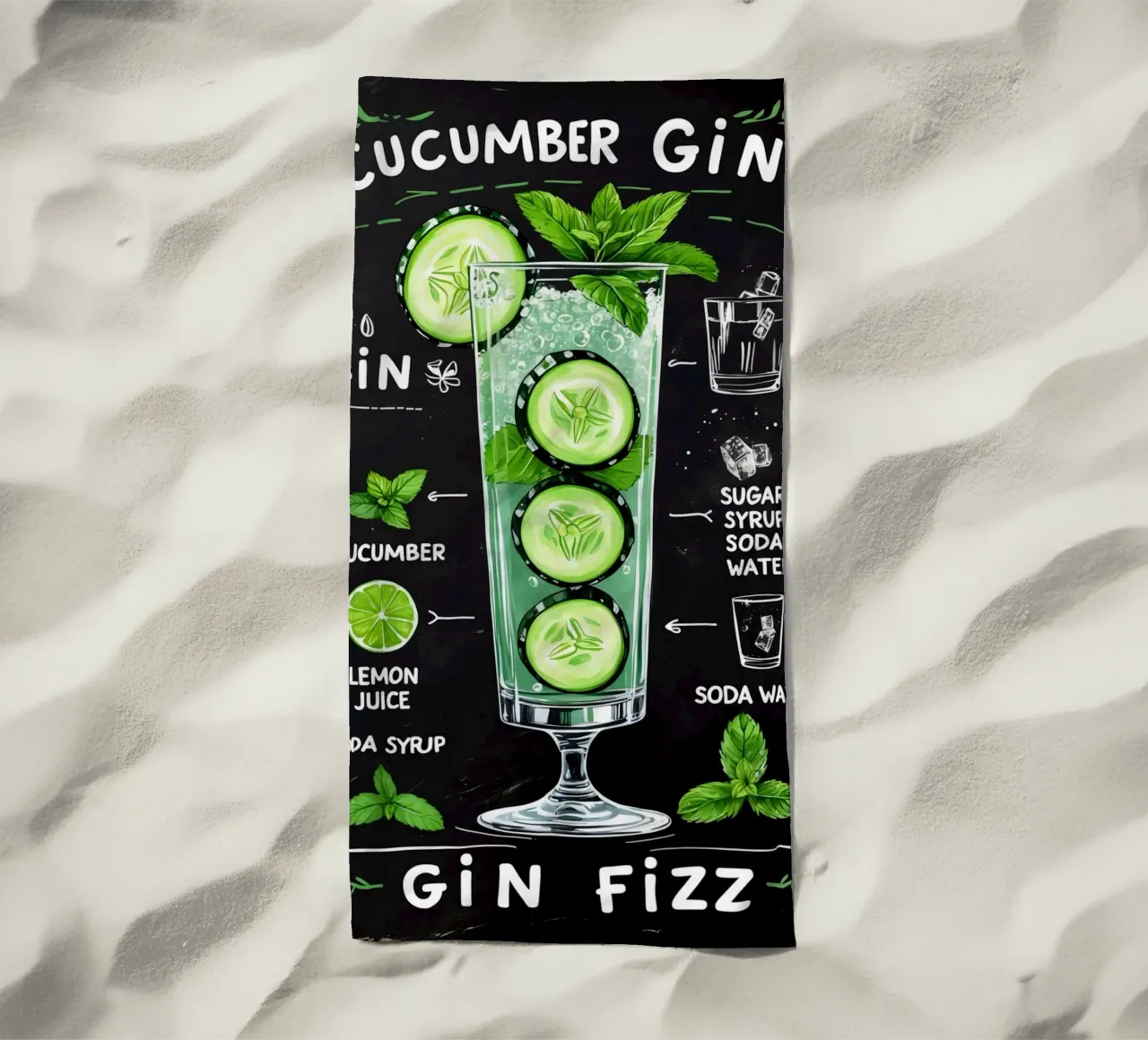 Cucumber Gin Cocktail telo mare da Jeff Studio