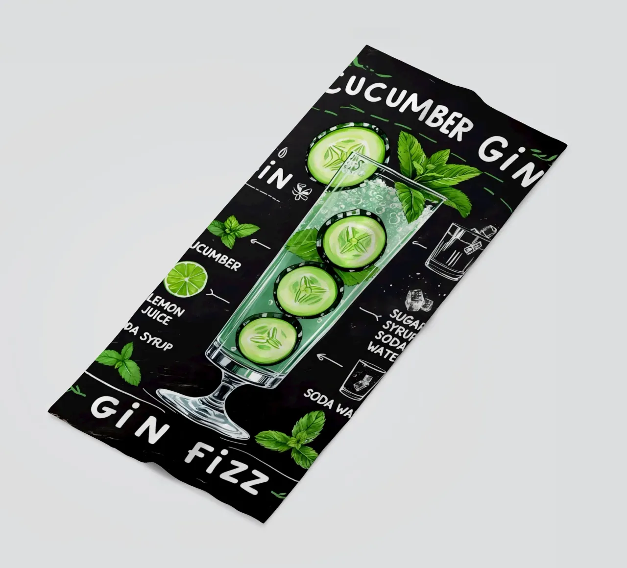 Cucumber Gin Cocktail telo mare da Jeff Studio