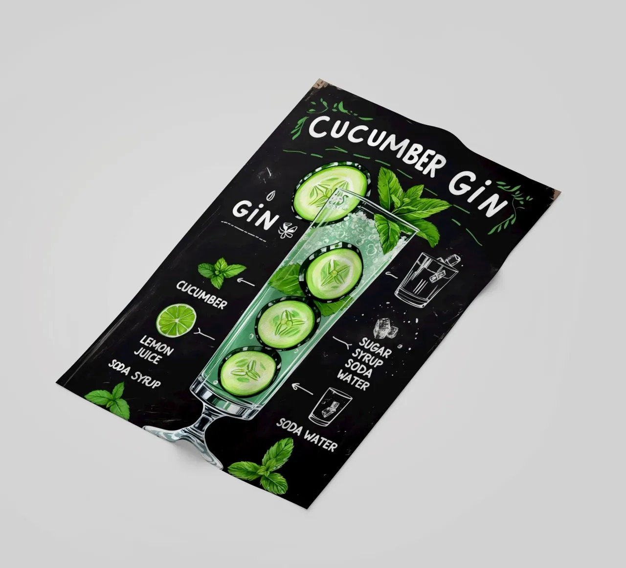Cucumber Gin Cocktail telo mare da Jeff Studio