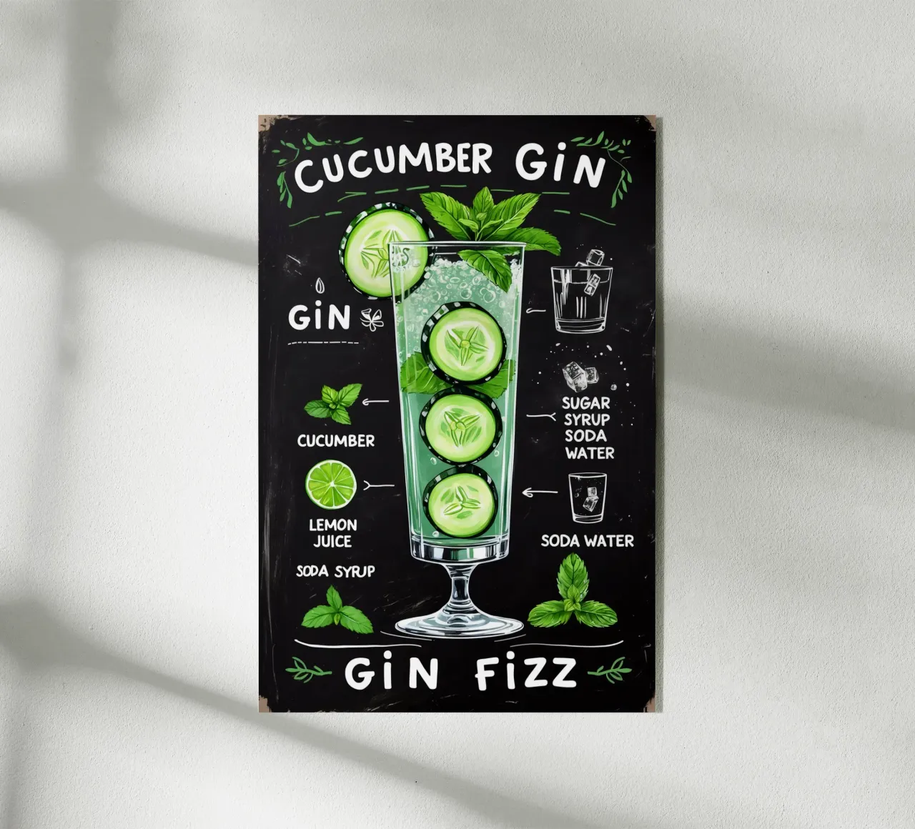 Cucumber Gin Cocktail plexiglass da Jeff Studio