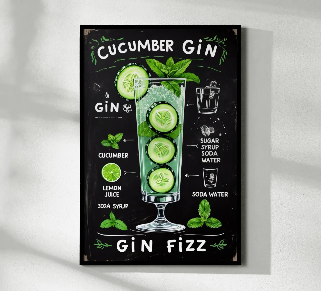 Cucumber Gin Cocktail poster da Jeff Studio
