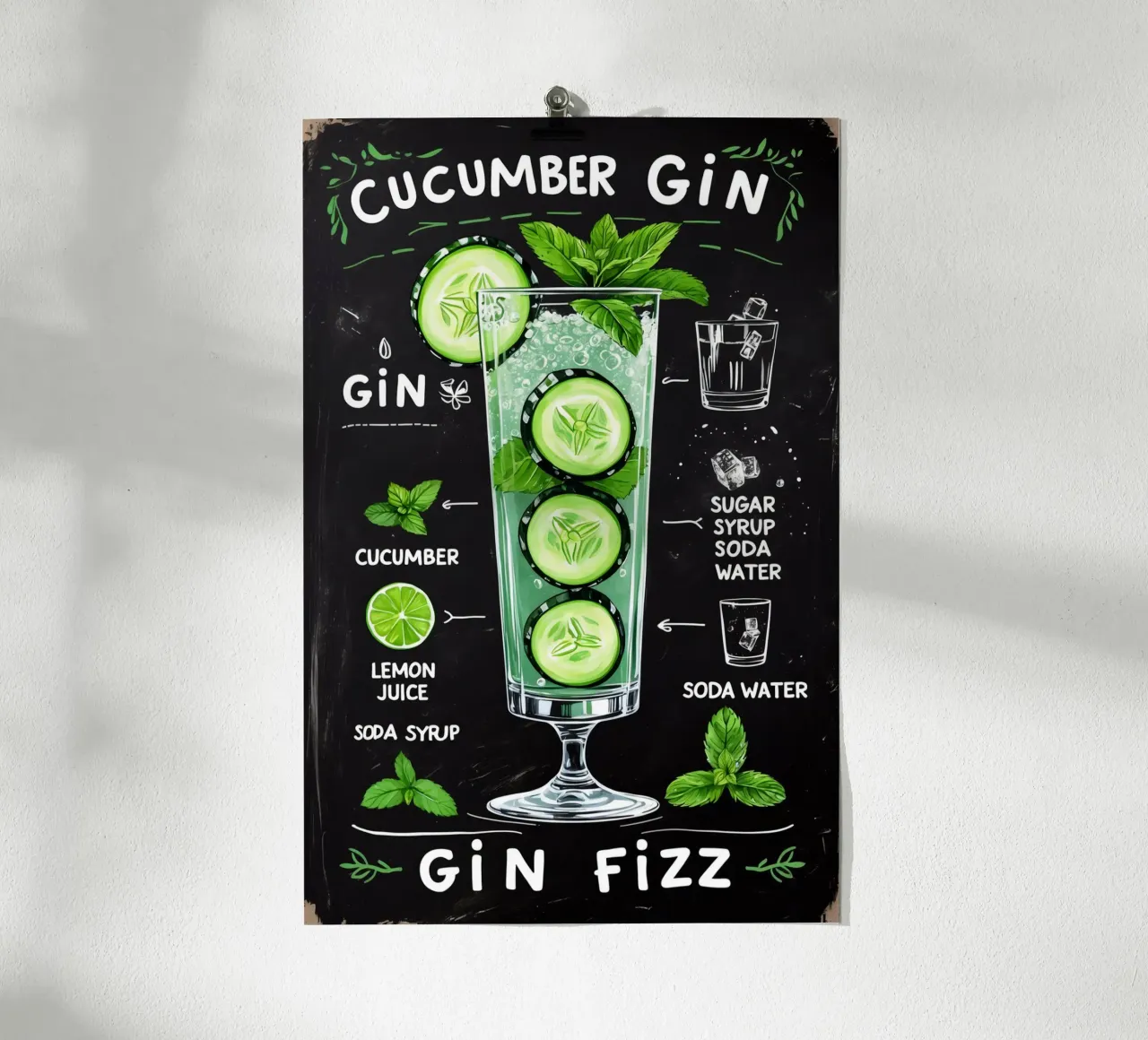 Cucumber Gin Cocktail poster da Jeff Studio