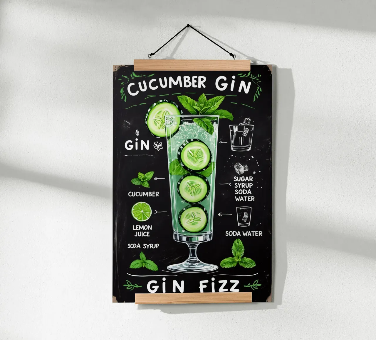 Cucumber Gin Cocktail poster da Jeff Studio