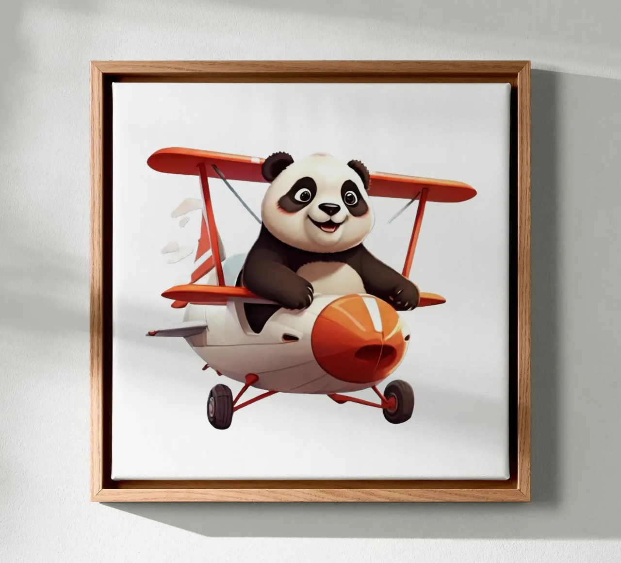 Panda Can Flay tela con Cornice a cassetta da Delaney Okuneva