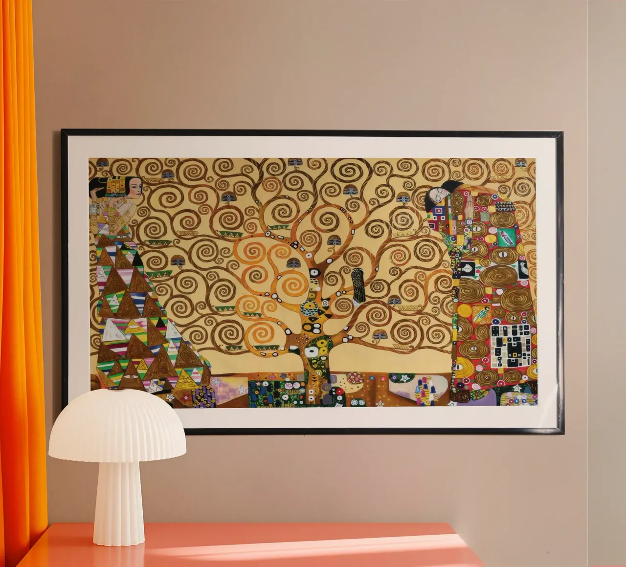 Gustav Klimt Verde 1 poster con telaio in alluminio da Roy Terrell