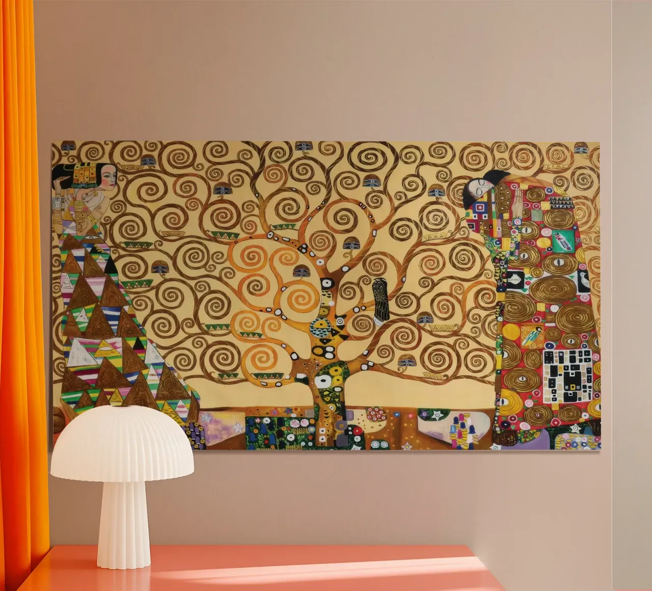 Gustav Klimt Verde 1 poster con telaio in alluminio da Roy Terrell