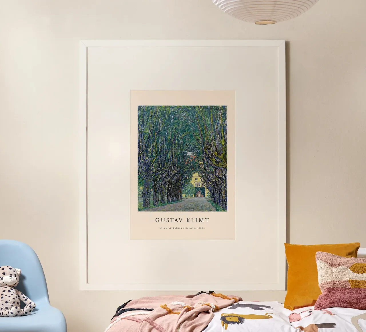 Gustav Klimt - Allee del castello di Schloss Kammer poster con telaio in legno da Roy Terrell