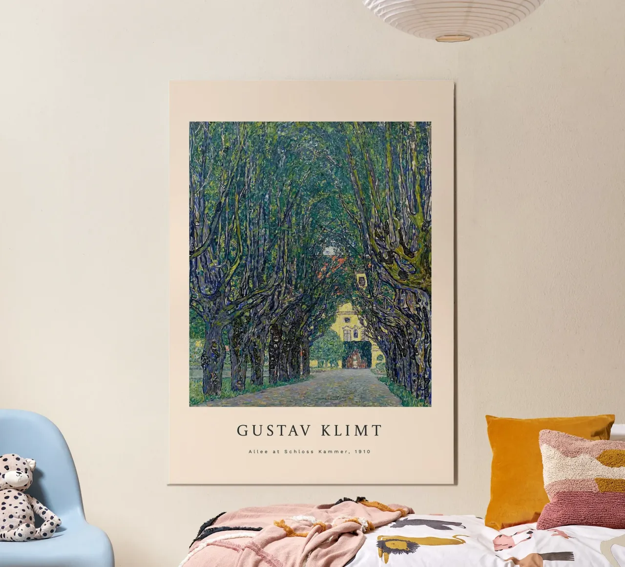 Gustav Klimt - Allee del castello di Schloss Kammer poster con telaio in legno da Roy Terrell