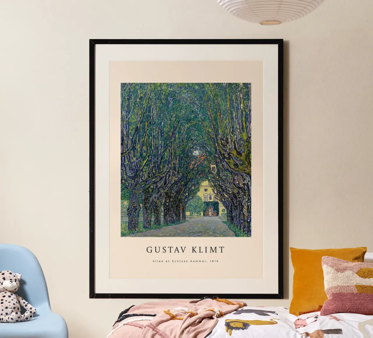 Gustav Klimt - Allee del castello di Schloss Kammer poster con telaio in legno da Roy Terrell