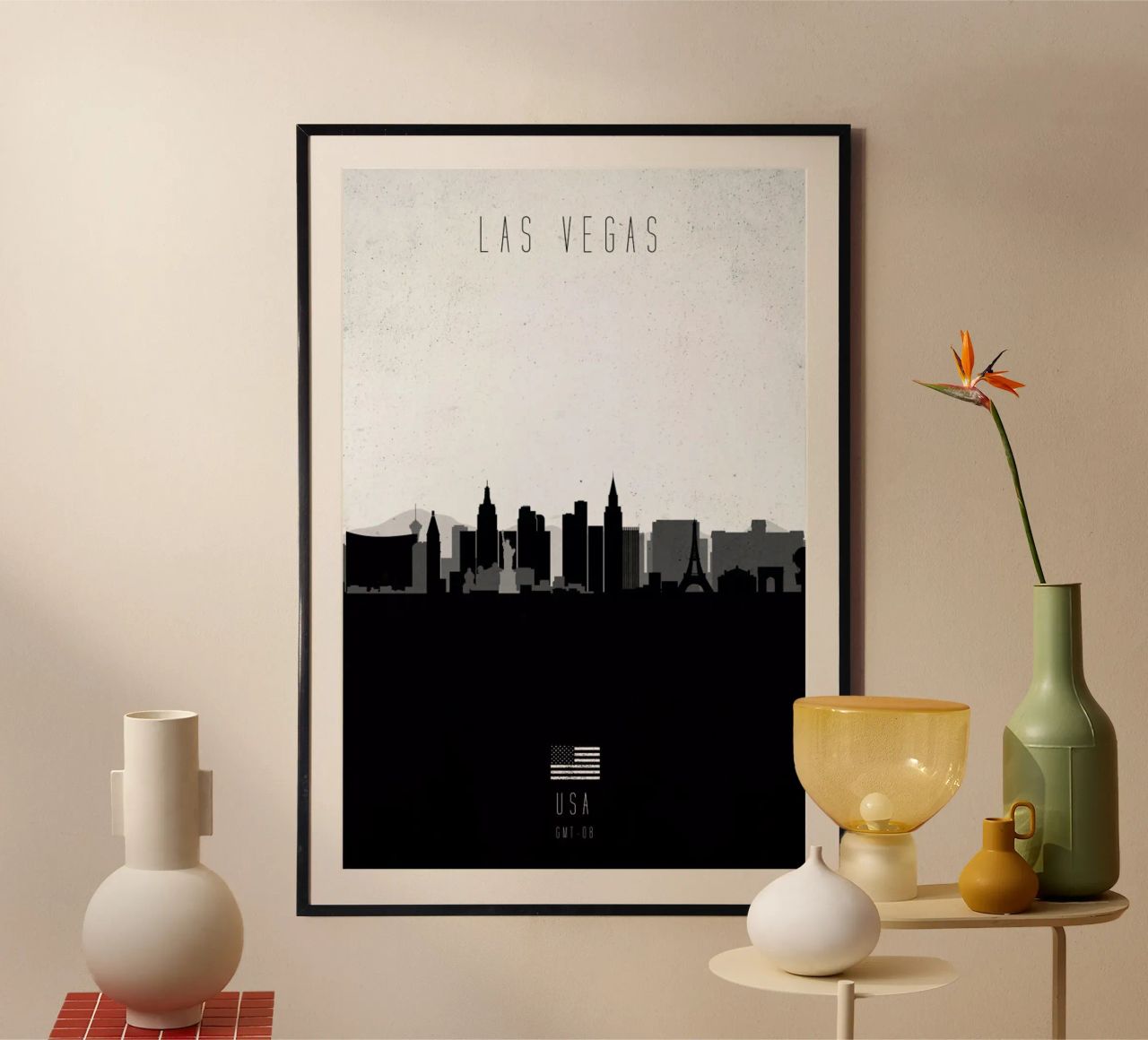 Las Vegas Contemporary Cityscape poster by Calm The Ham