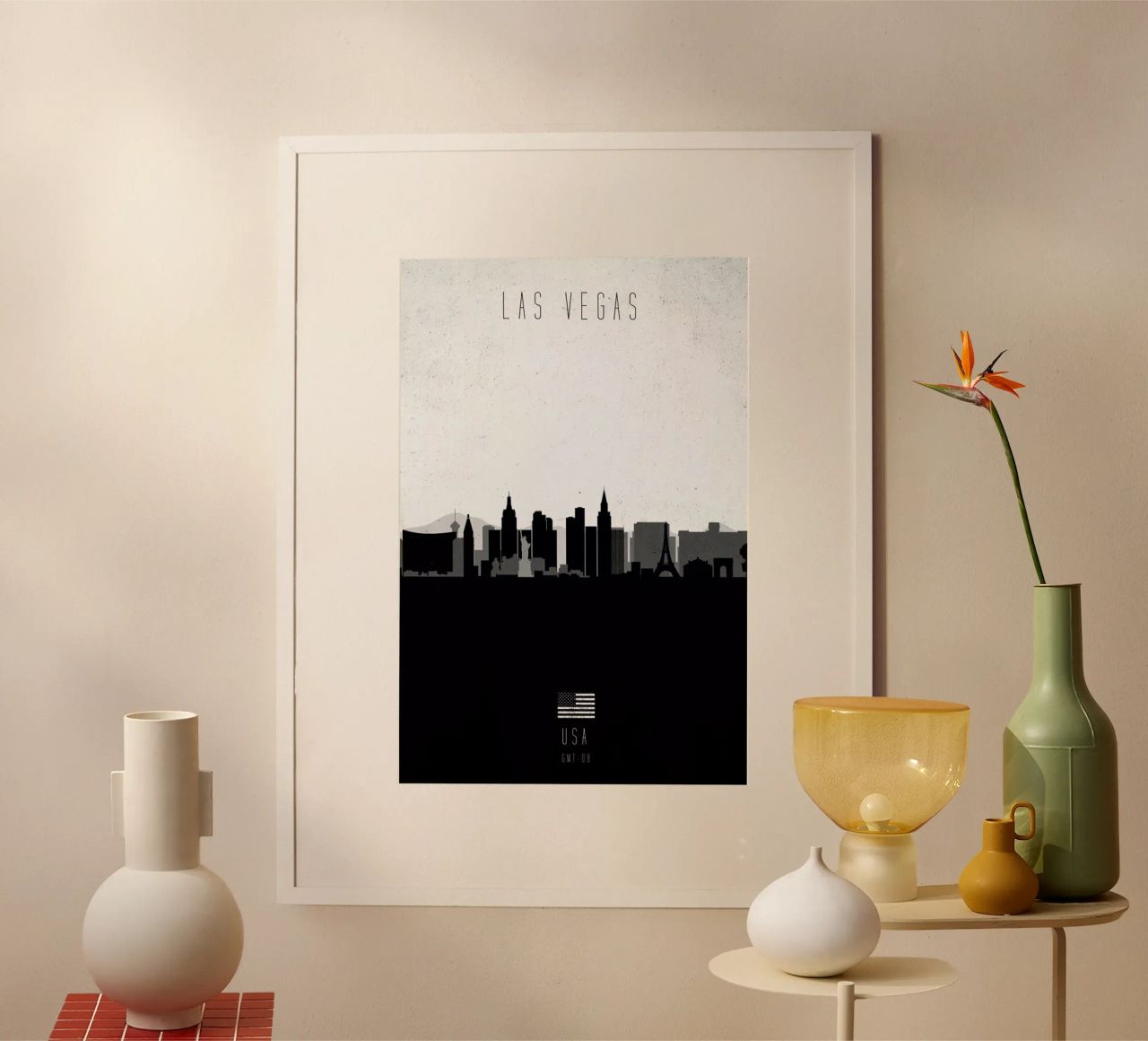 Las Vegas Contemporary Cityscape poster by Calm The Ham