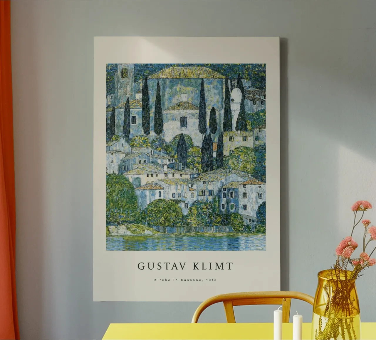 Gustav Klimt - Chiesa di Cassone tela con Cornice a cassetta da Roy Terrell