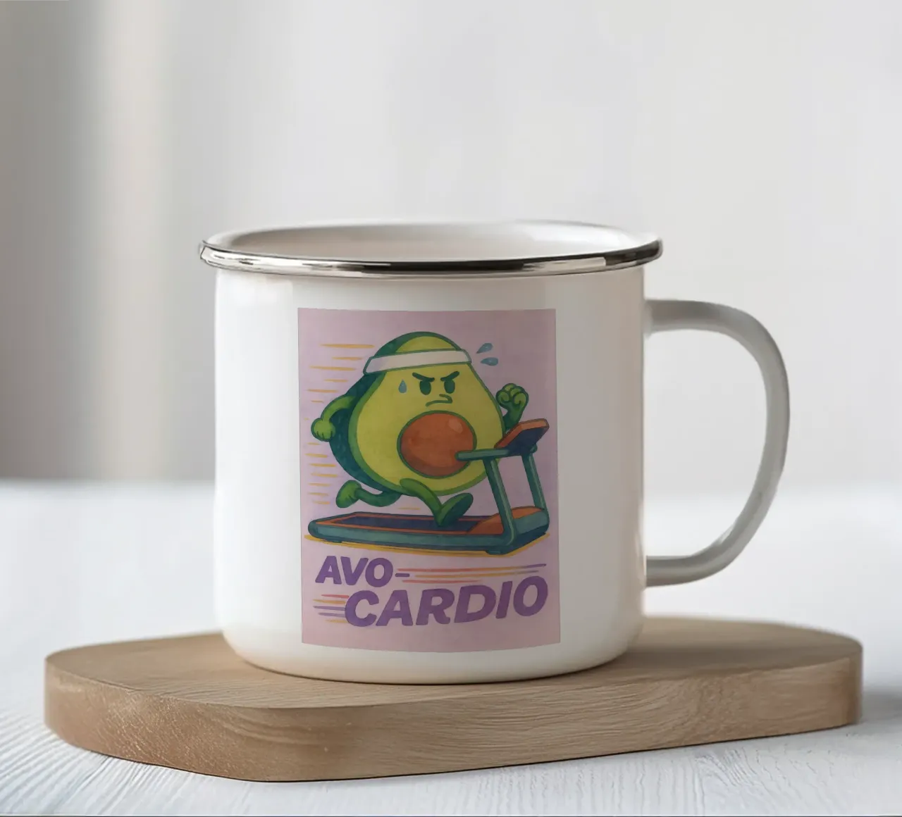 avocardio divertente avocado tazza in smalto da wadasx