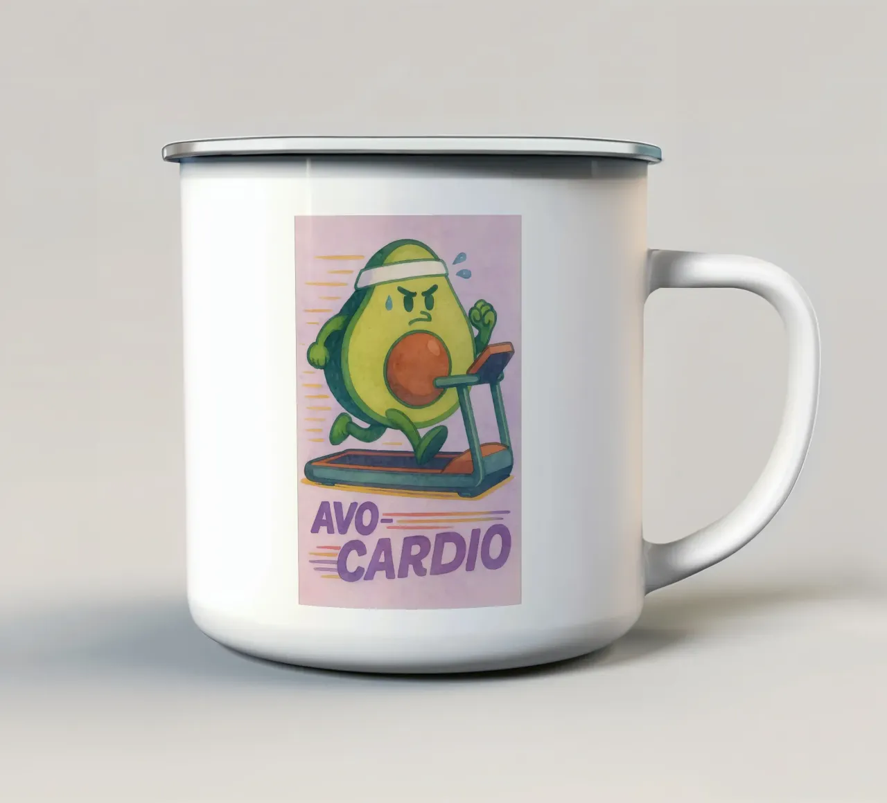 avocardio divertente avocado tazza in smalto da wadasx