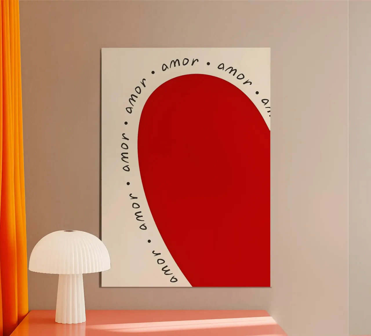 Amor poster con telaio in legno da Type & Tape