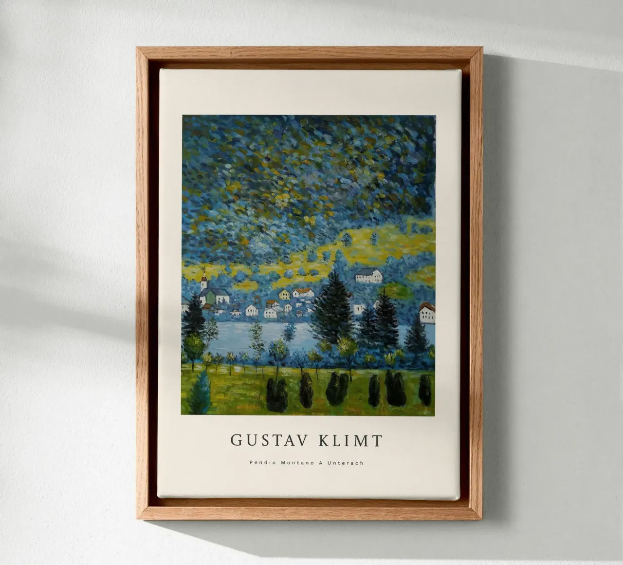 Gustav Klimt - Pendio Montano A Unterach tela con Cornice a cassetta da Roy Terrell