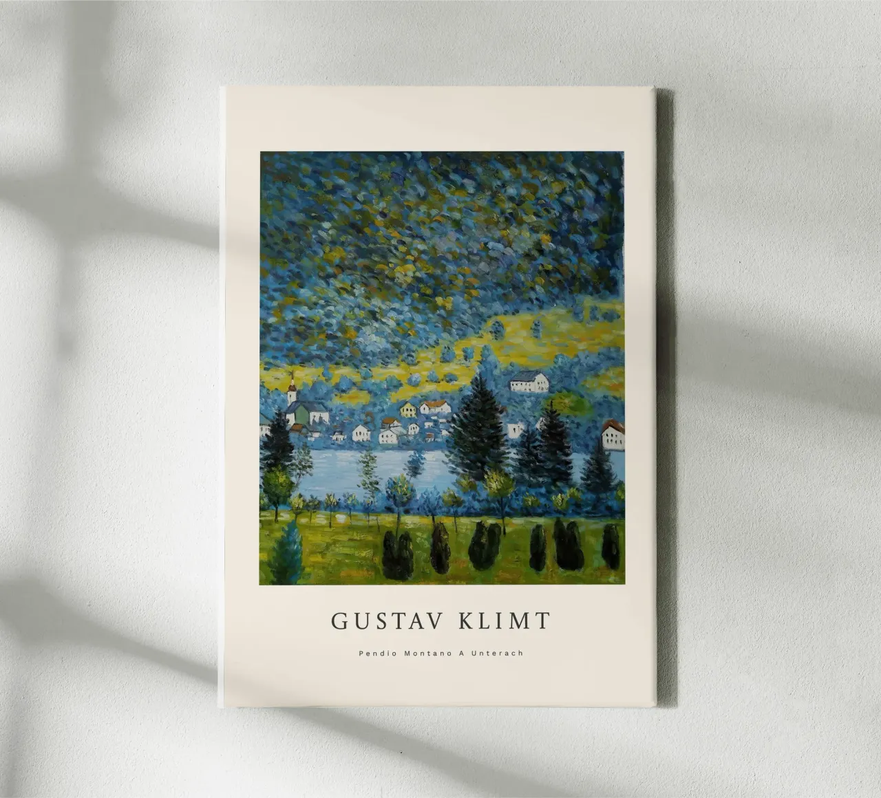 Gustav Klimt - Pendio Montano A Unterach tela con Cornice a cassetta da Roy Terrell