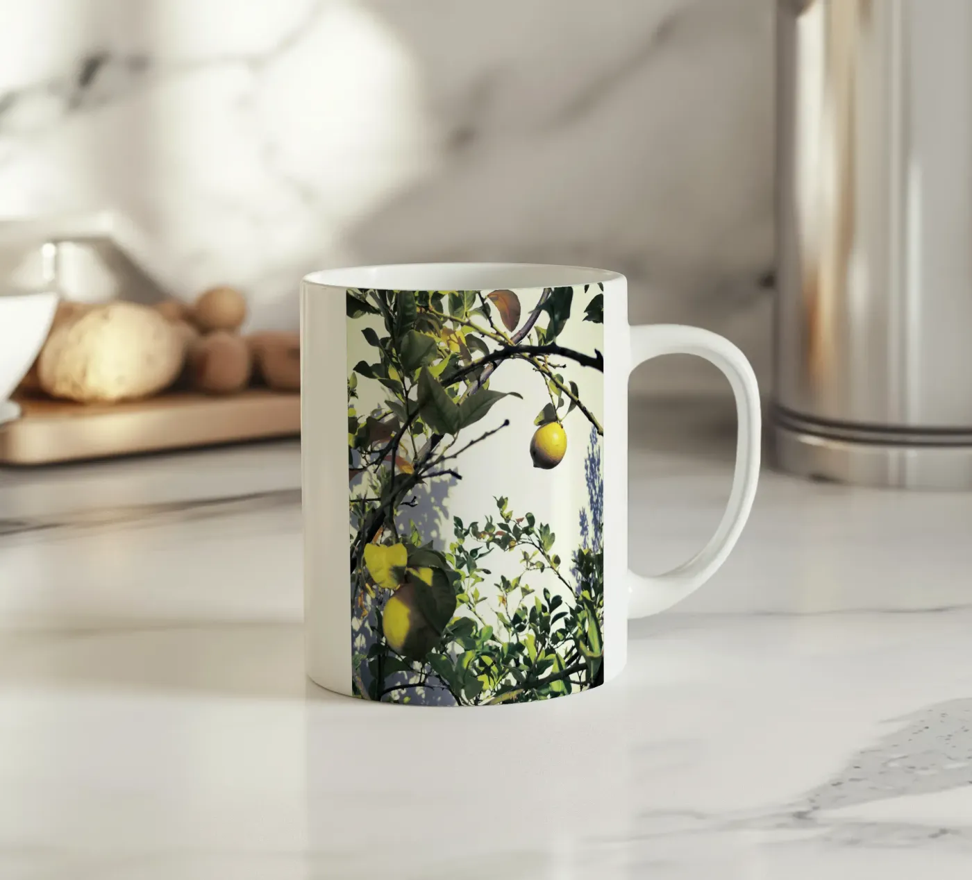 Lemons ceramic mug by Angelo Cerantola