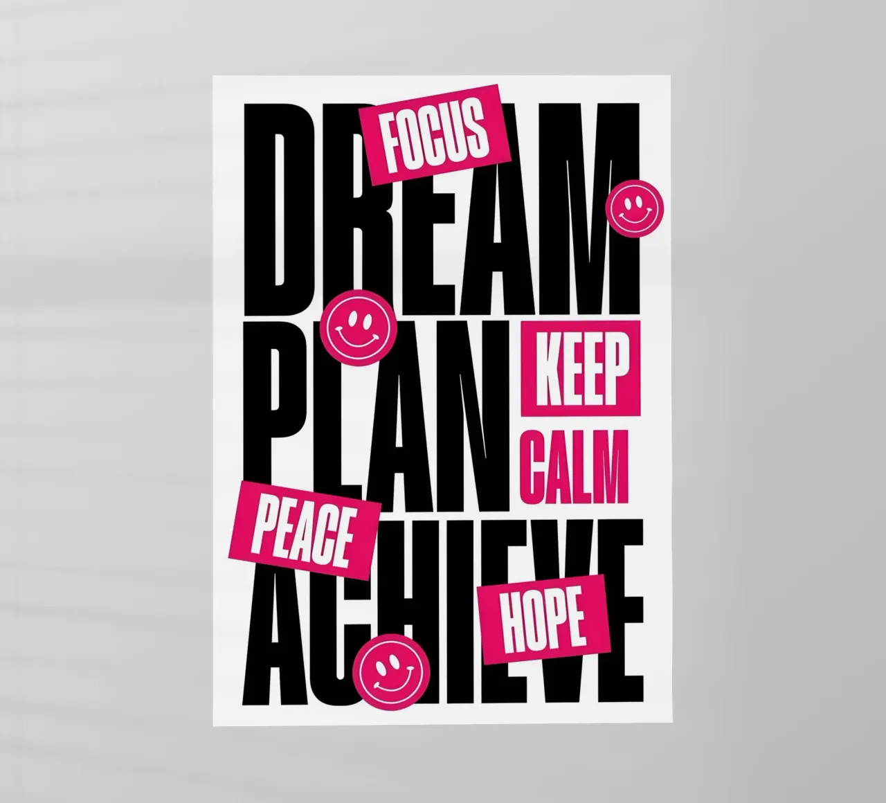 KEEP CALM, and HOPE pellicola backlit da Type & Tape