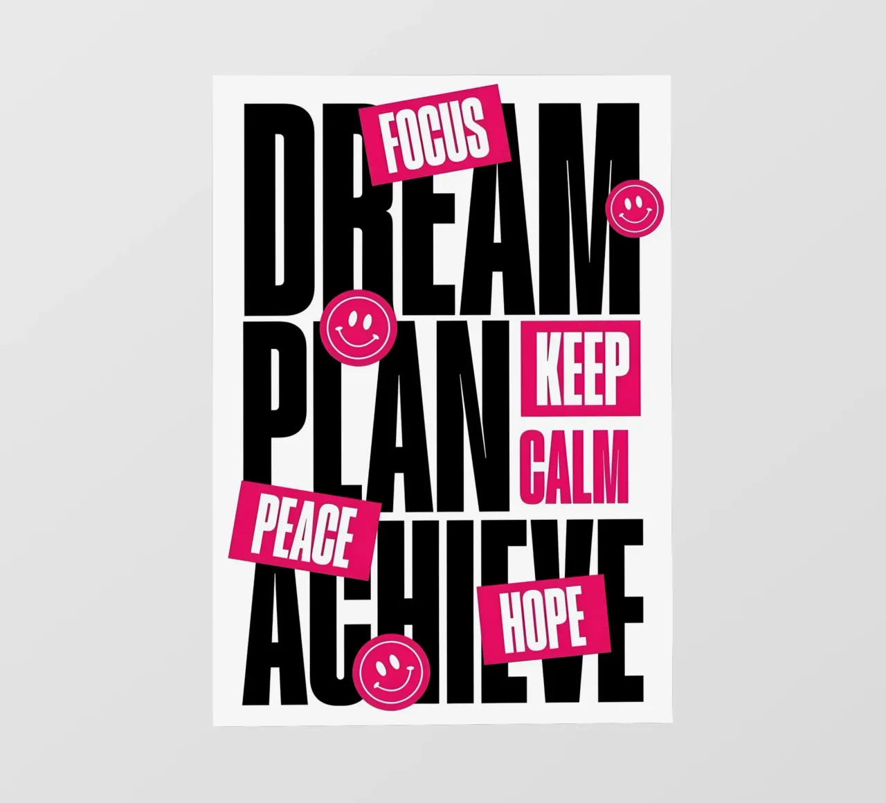 KEEP CALM, and HOPE pellicola backlit da Type & Tape