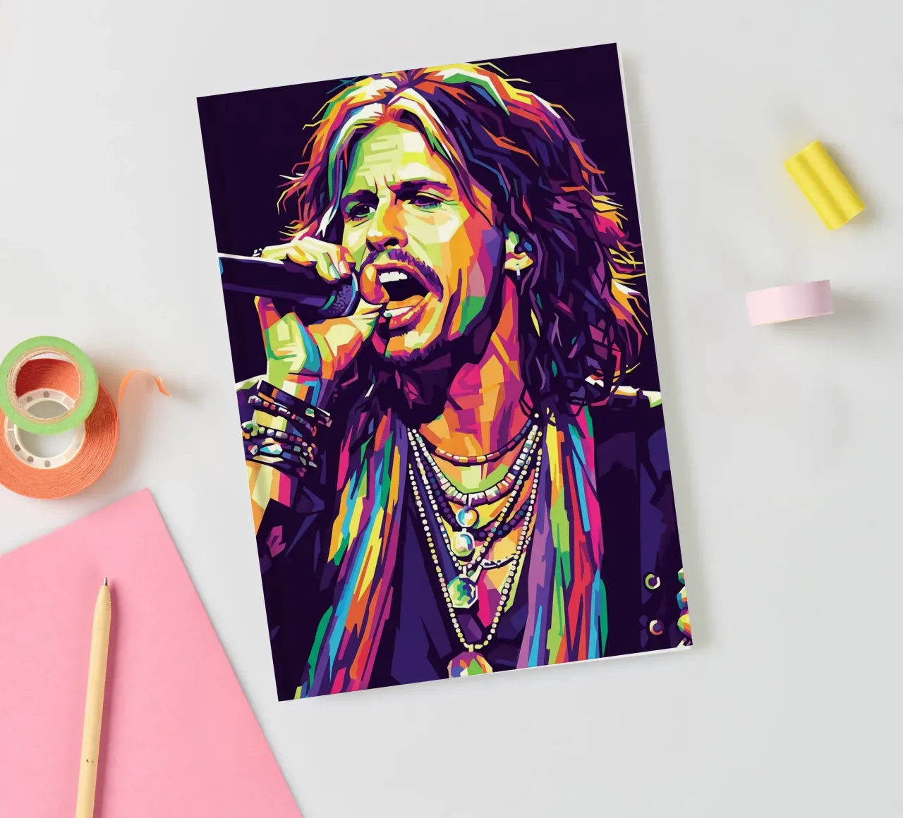 Steven Tyler art #1 notebook by Hantamrata