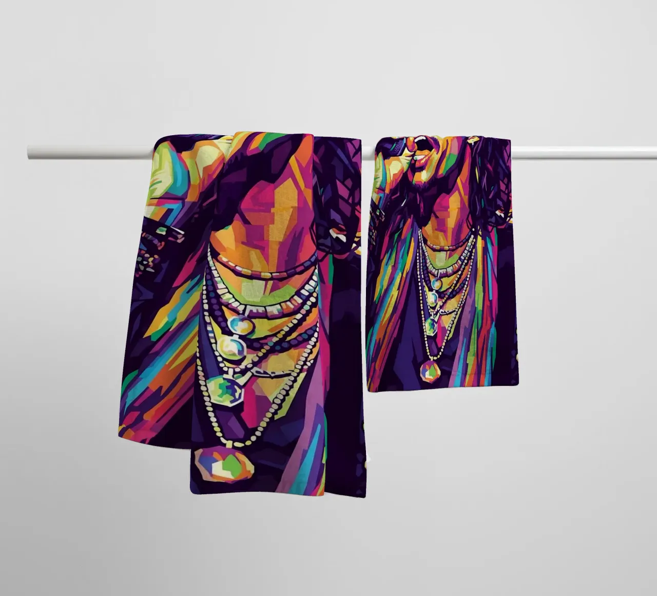 Steven Tyler art #1 towel by Hantamrata