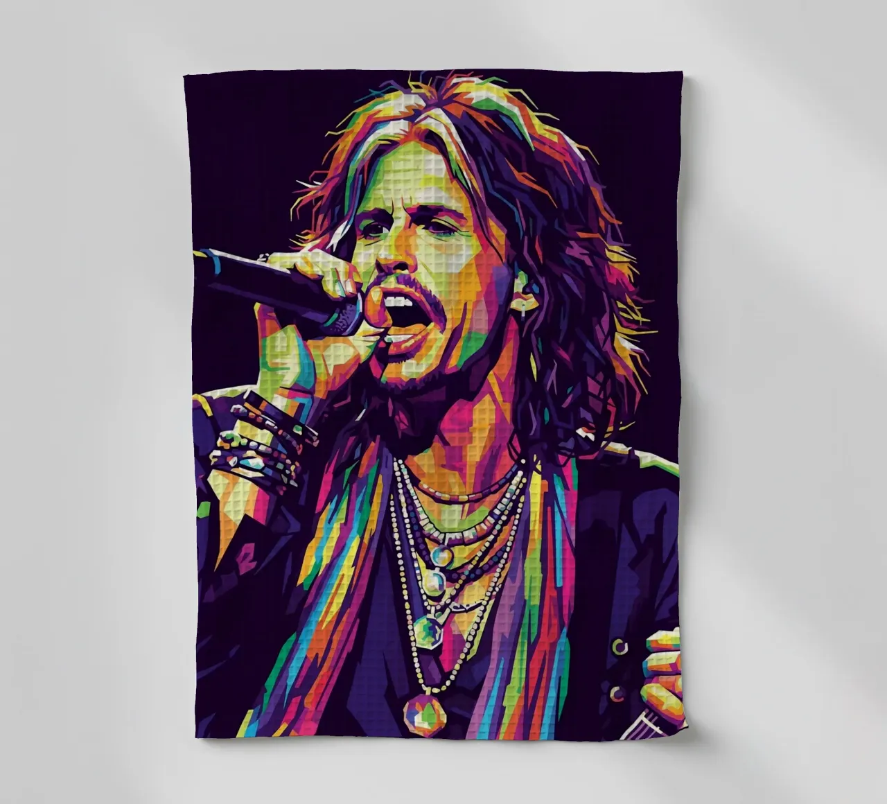 Steven Tyler art #1 tea towel by Hantamrata