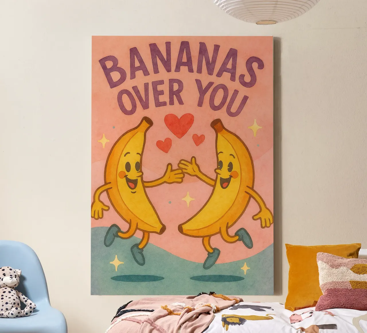 banana su di te divertente tela con Cornice a cassetta da wadasx