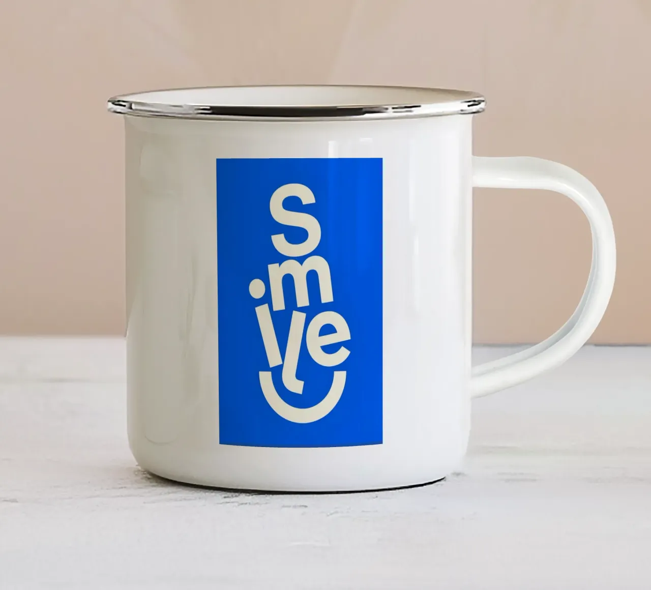 SMILE tazza in smalto da Type & Tape