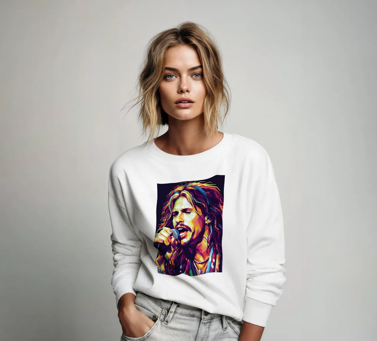Steven Tyler art #2 sweatshirt by Hantamrata