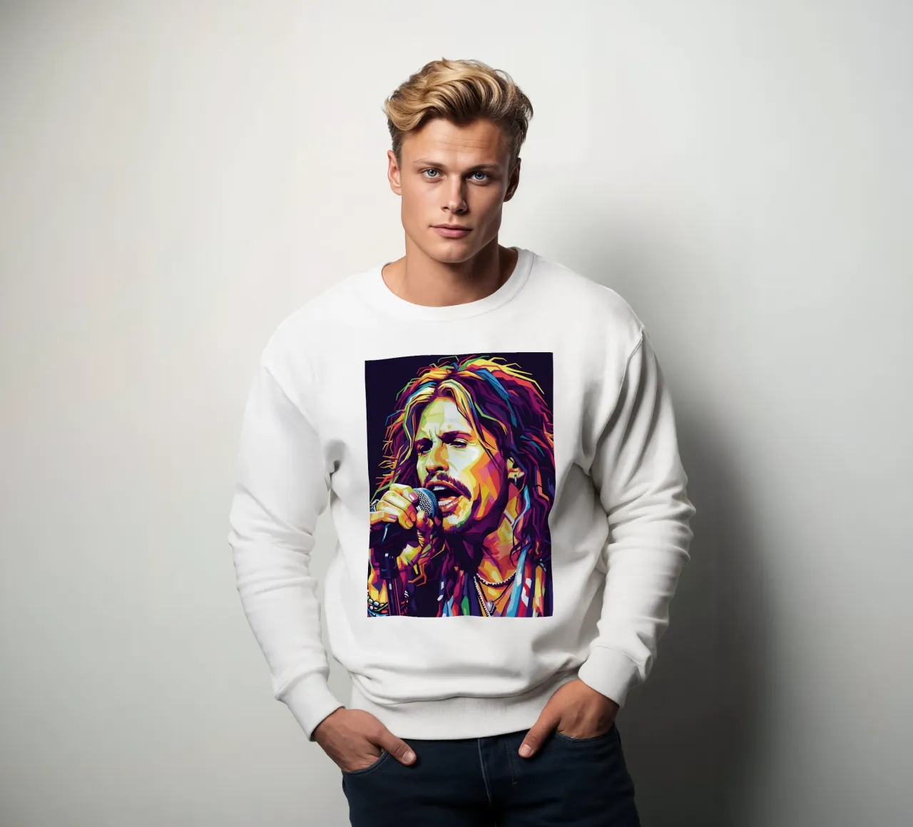 Steven Tyler art #2 sweatshirt by Hantamrata