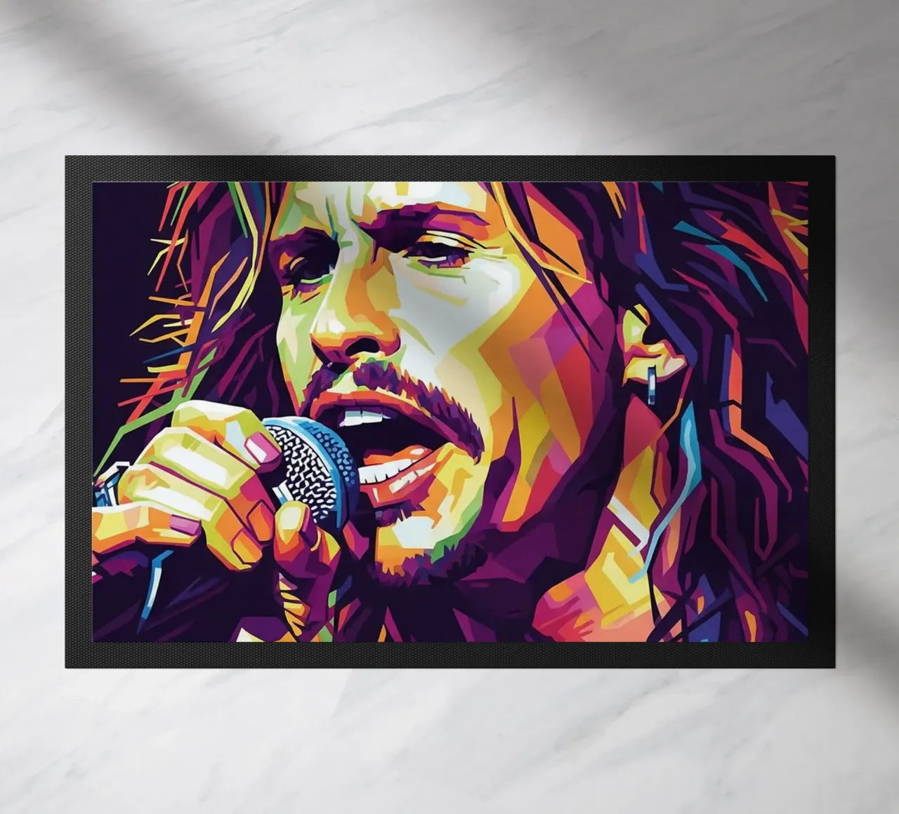 Steven Tyler art #2 doormat by Hantamrata