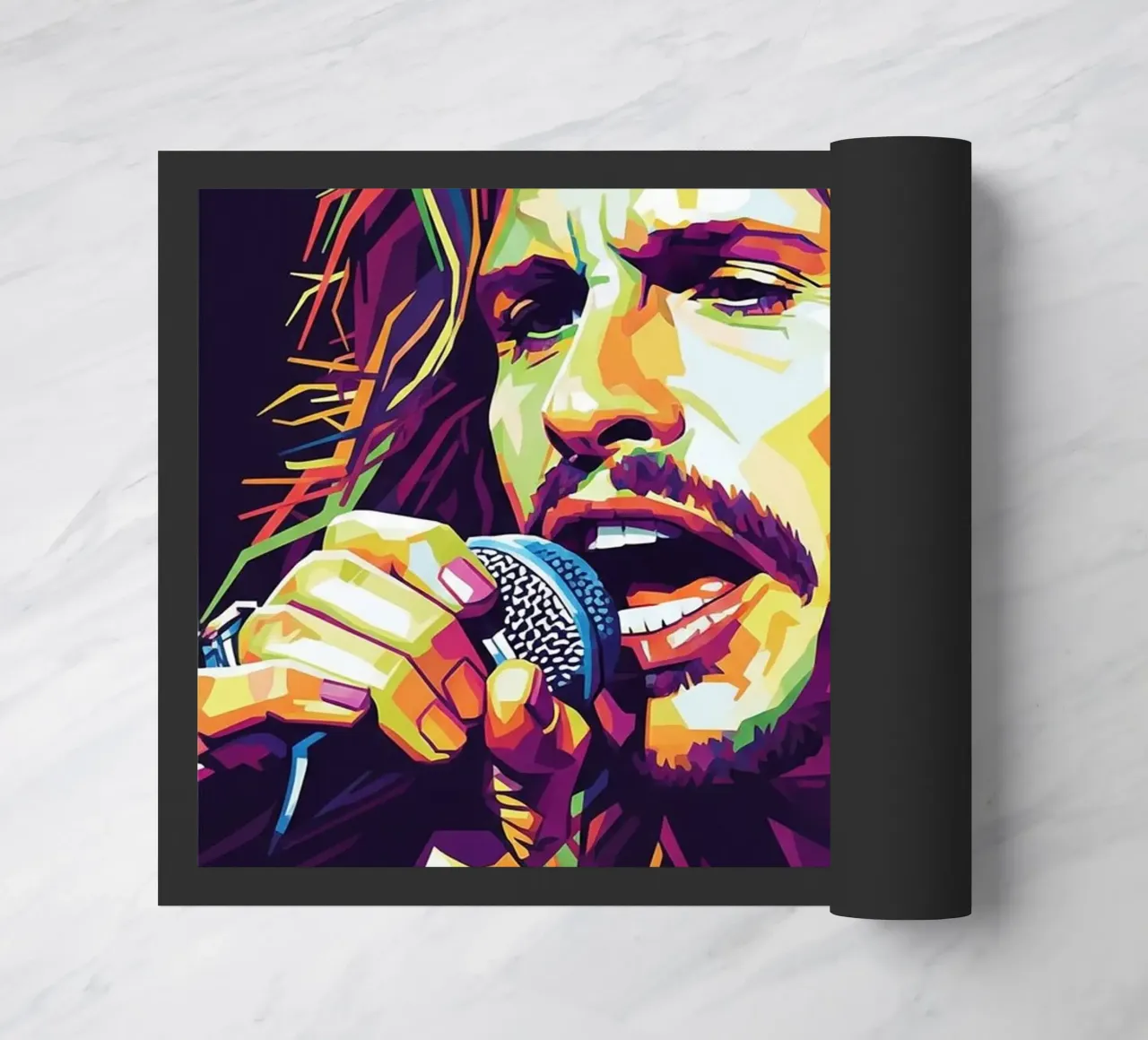 Steven Tyler art #2 doormat by Hantamrata