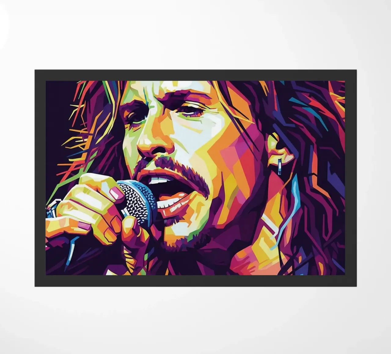 Steven Tyler art #2 doormat by Hantamrata