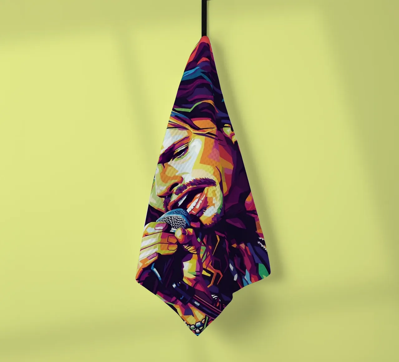 Steven Tyler art #2 tea towel by Hantamrata