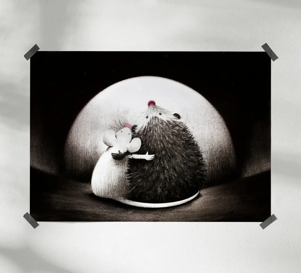 Miglior coppia Doug Hyde poster con telaio in legno da Hyde Hi