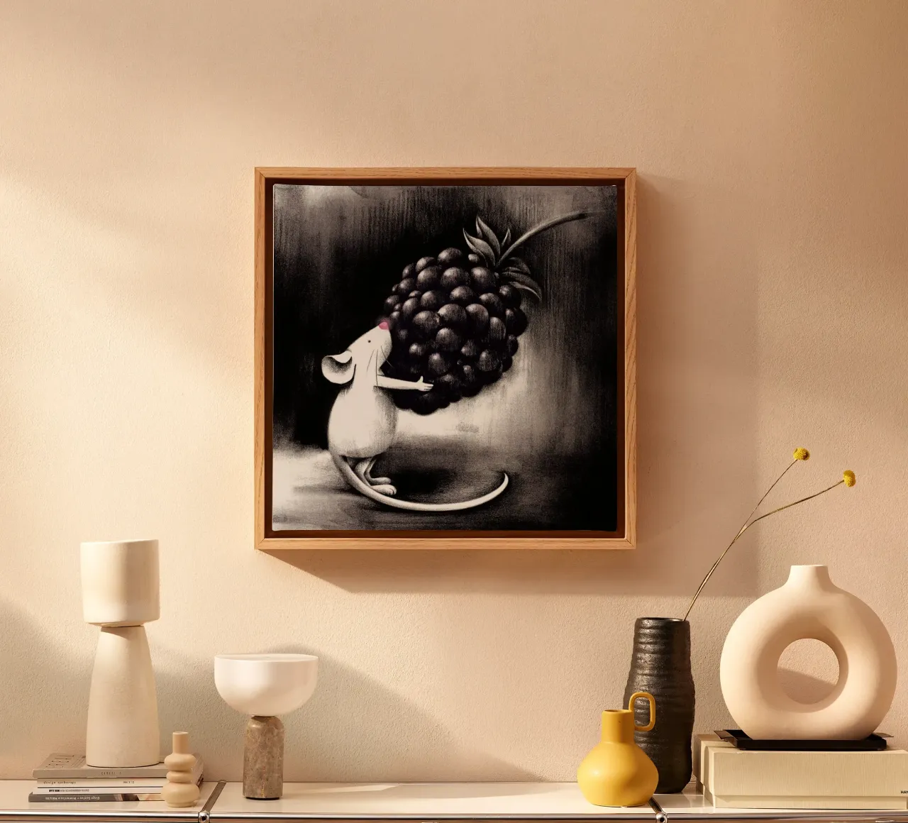 Doug Hyde Gettone di amicizia tela con Cornice a cassetta da Hyde Hi