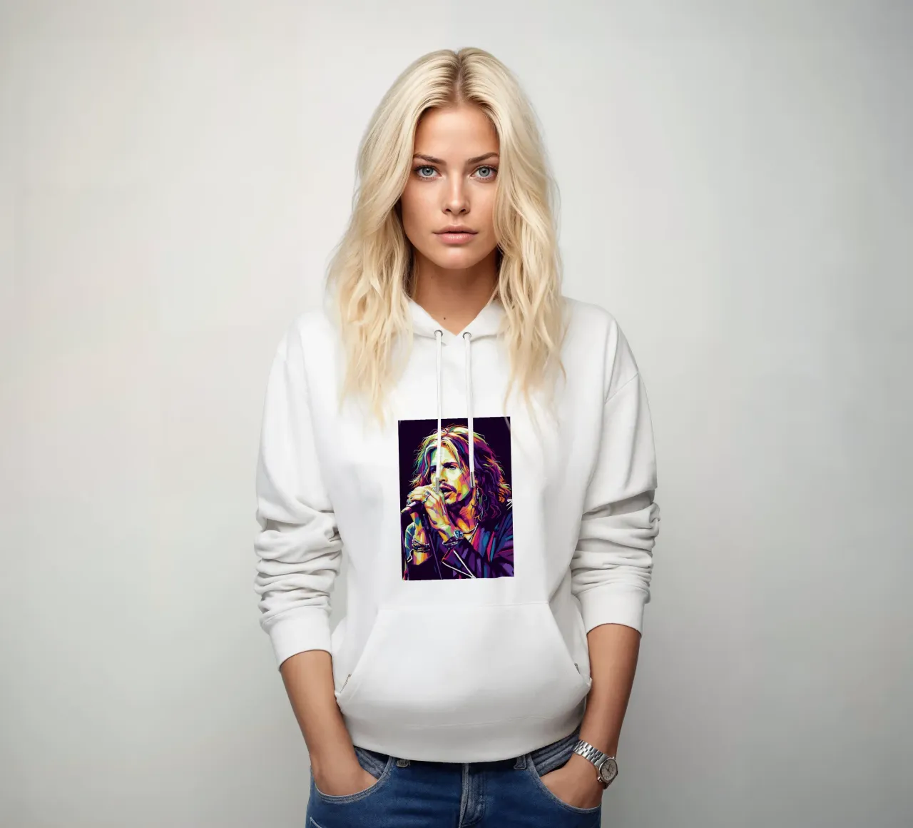 Steven Tyler arte #3 felpa con cappuccio da Hantamrata