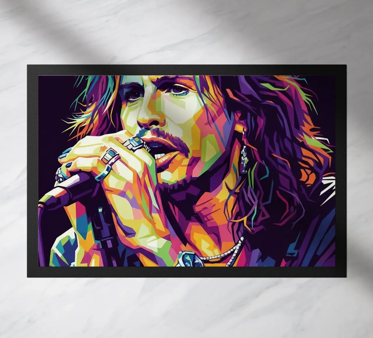 Steven Tyler art #3 doormat by Hantamrata