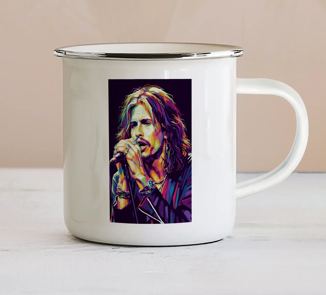 Steven Tyler arte #3 tazza in smalto da Hantamrata