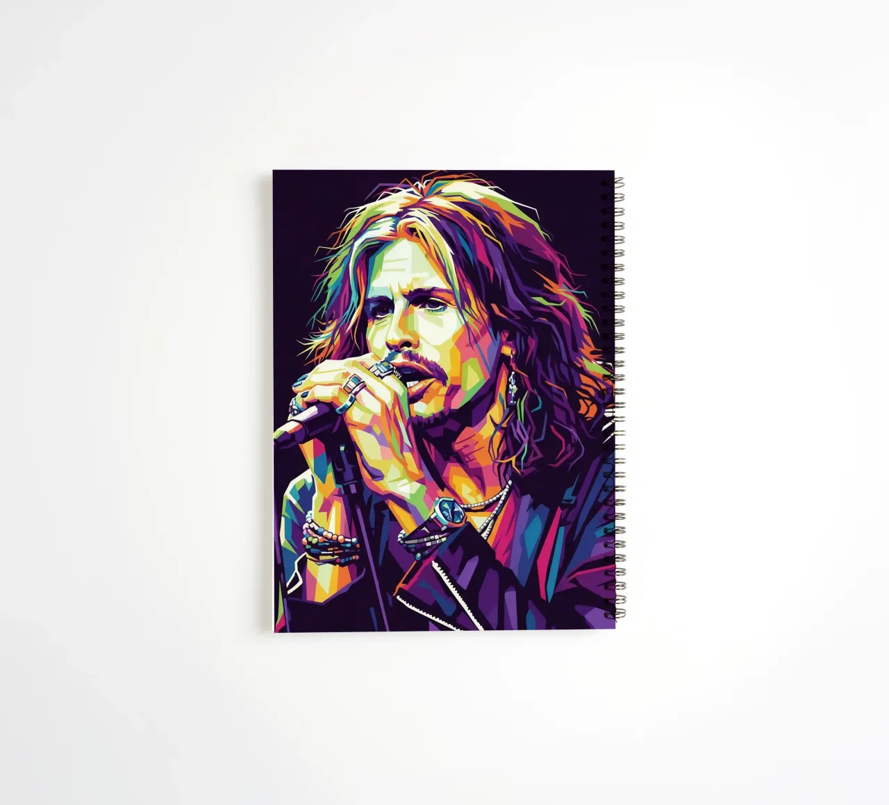 Steven Tyler art #3 spiral notebook by Hantamrata