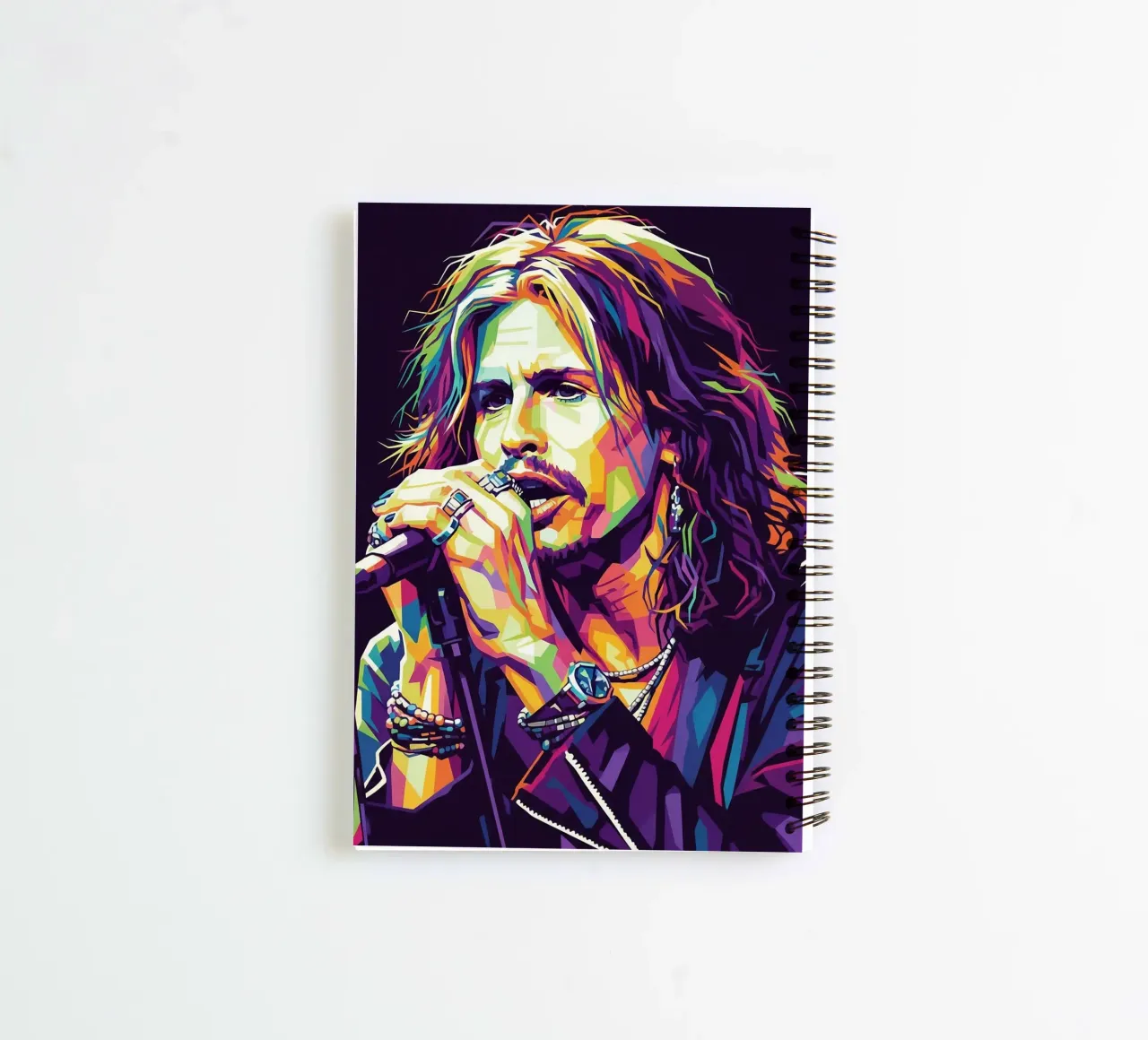 Steven Tyler art #3 spiral notebook by Hantamrata