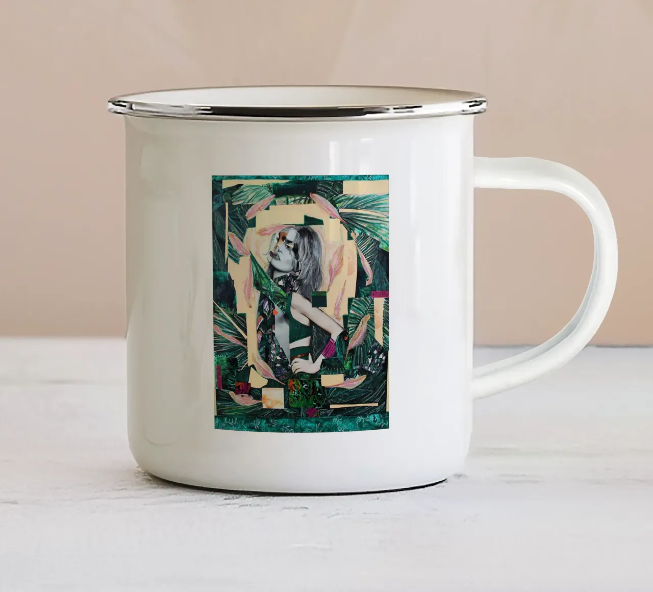 The Jungle inside of me tazza in smalto da Paperheartmixx