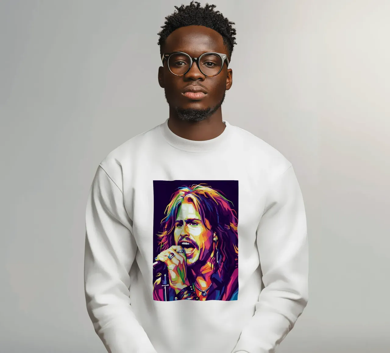 Ritratto pop art di Steven Tyler felpa da Hantamrata