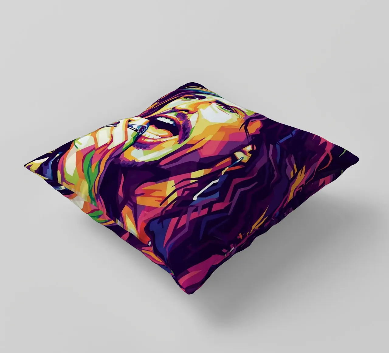 Ritratto pop art di Steven Tyler cuscino da Hantamrata
