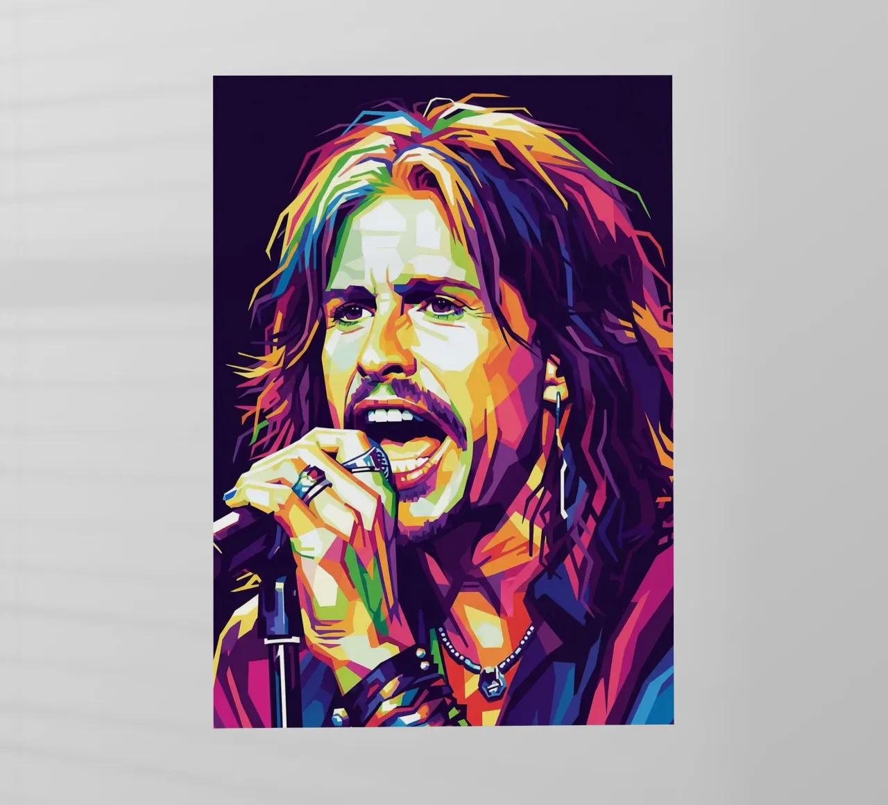 Ritratto pop art di Steven Tyler pellicola backlit da Hantamrata