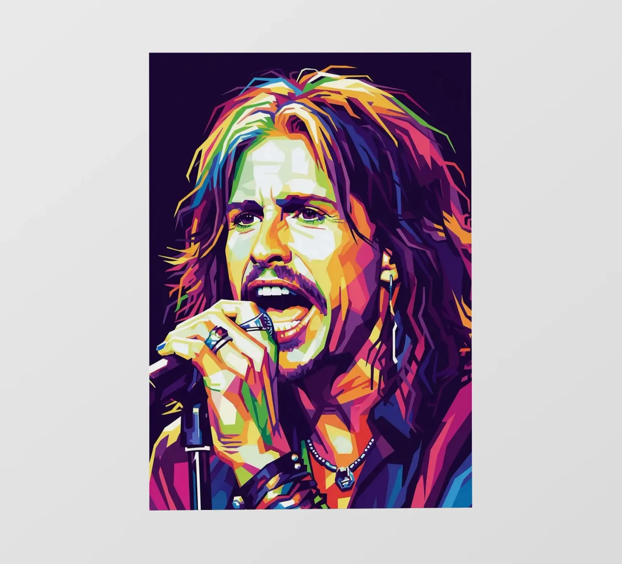 Ritratto pop art di Steven Tyler telo in pvc da Hantamrata