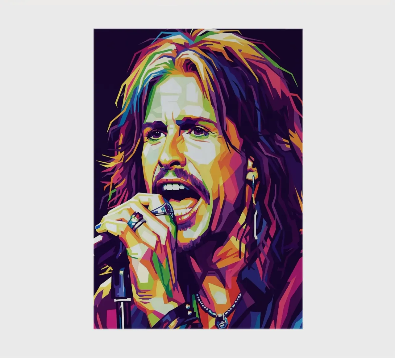Steven Tyler pop art portrait notebook by Hantamrata